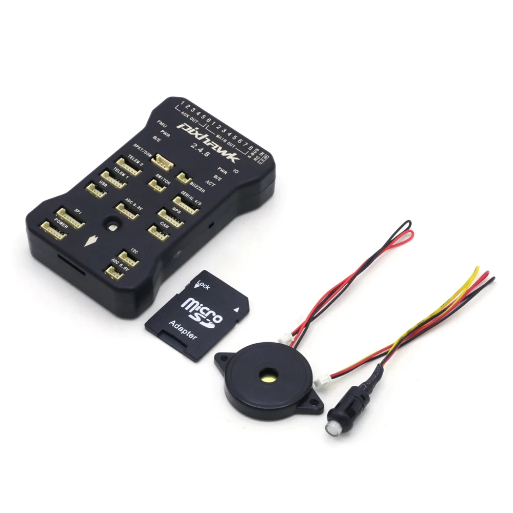 Pixhawk PX4 PIX 2.4.8 32 Bit Flight Controller + 433 / 915 Telemetry+M8N GPS+Minim OSD+PM+Safety Switch+Buzzer+PPM+I2C+ 4G SD