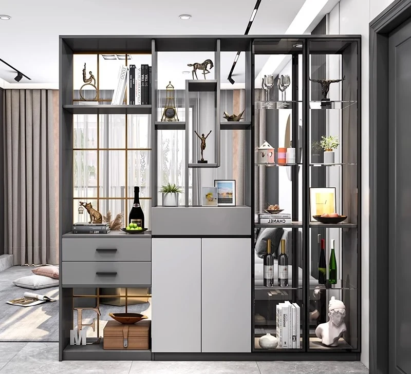 Muebles de Lujo para Sala de Estar: Armarios de Madera, Estanterías Móviles para Archivos, Cajoneras para Zapatos, Vinoteca y Curiosidades, Muebles Modernos