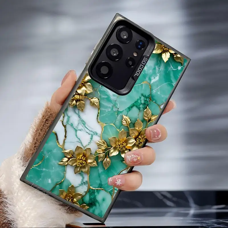 Etui na telefon Flower Marble do Samsung Galaxy S24Ultra S23 FE Note 20 Ultra S20 S21 S22 Plus S20fe S23Ultra 5G Silicone Soft — zdjęcie 6