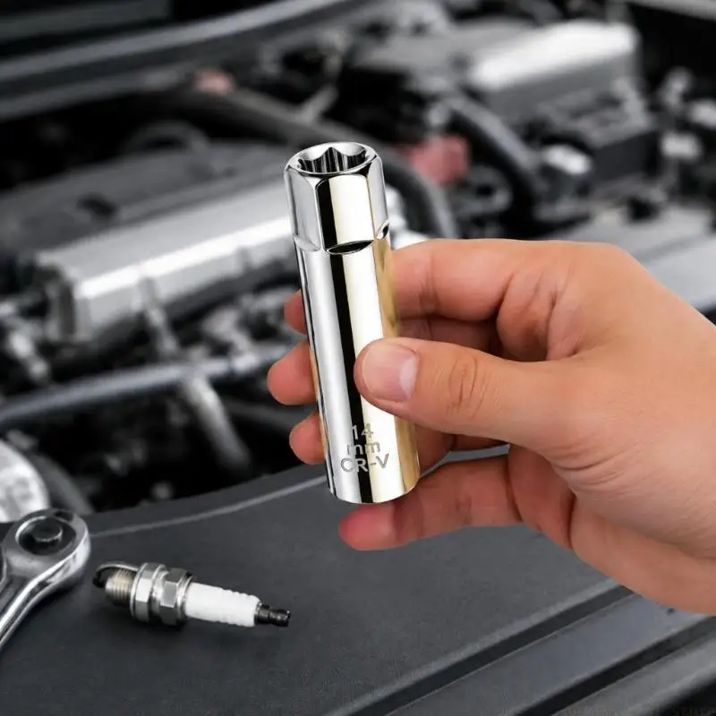 A2BE 3/8'' Drive Plugs Removal Socket with Magnet for Car Plug Handling