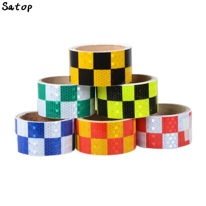 

10M Reflective Adhesive Tape Car Checkered Stickers Bike Reflectors Helmet Frame Ciclismo Safe For Bicycle Glow In The Dark Tape