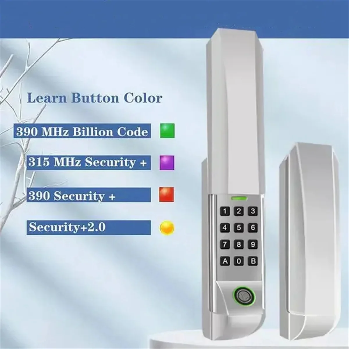 Garage Door Keypad Fingerprint Lock 877MAX 315/390MHZ Wireless Keypad Remote Control Garage Door Opener