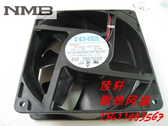 

For NMB 4715KL-04T-B30 cooling Fan DC 12V 0.72A 12038 120x120x38mm 12cm server inverter fan