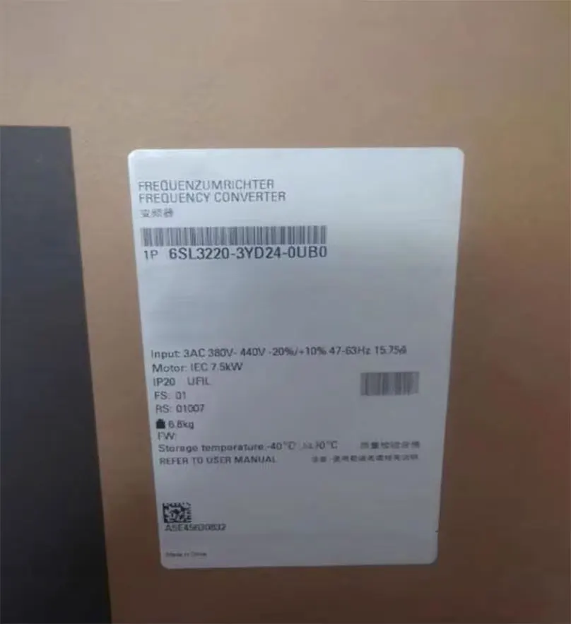 

Brand new 6SL3220-3YD34-0UB0 6SL3220-3YD34-0CB0 6SL3220-3YD38-0UB0 6SL3220-3YD38-0CB0 Warrently One-year