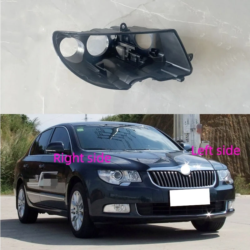 

For Skoda Superb 2009 2010 2011 2012 2013 Headlamp Base Headlight Rear Shell Replace Headlight House Black rear shell