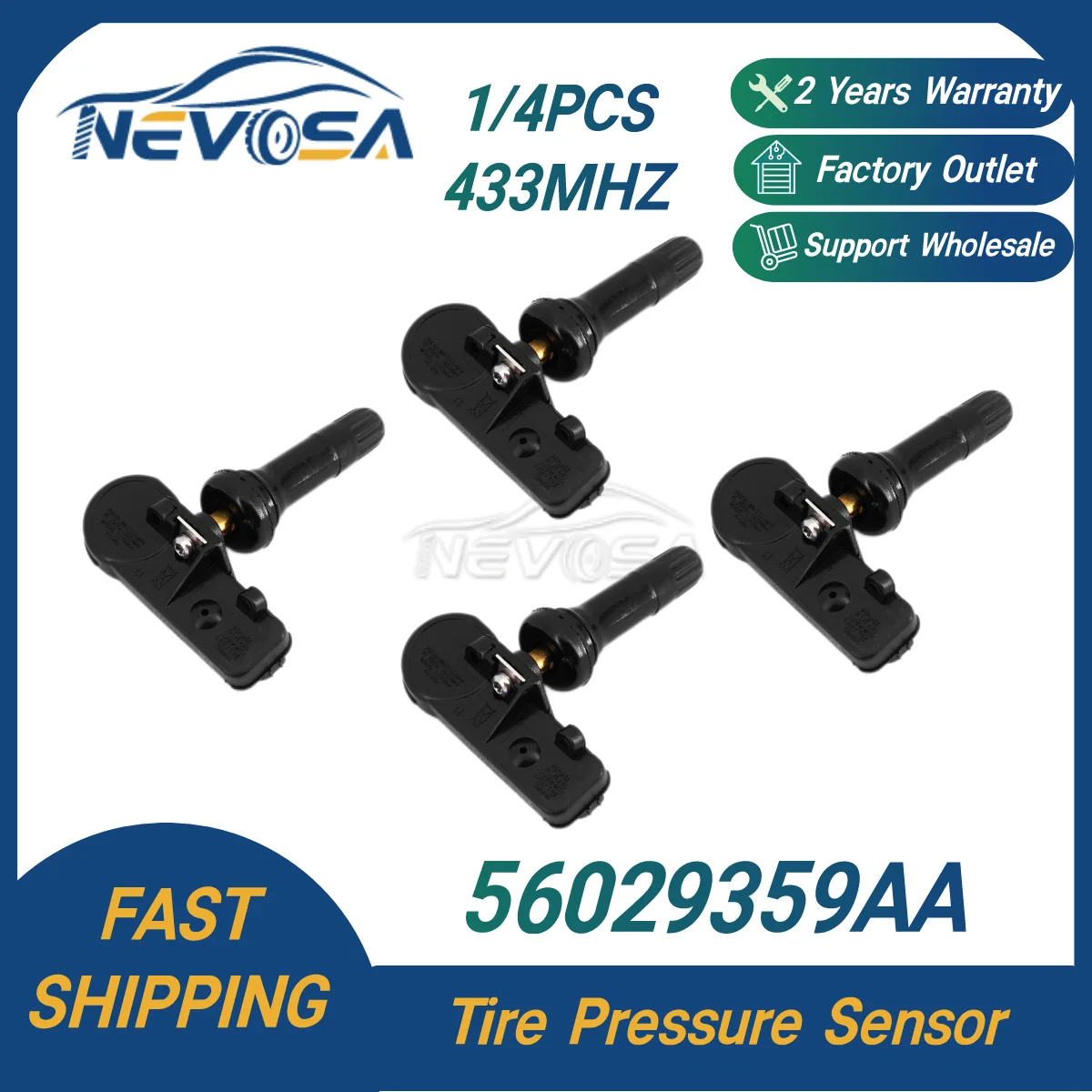 

Nevosa TPMS 56029359AA Tire Pressure Gauge For Chrysler Grand Voyager Sebring Avenger Dodge Nitro Caliber Patriot Jeep Cherokee