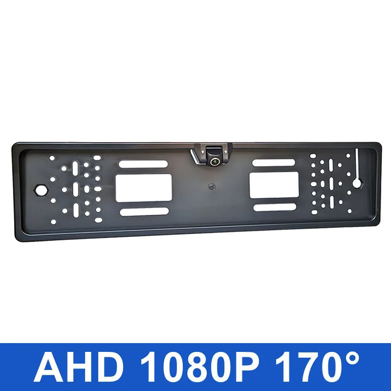SMALUCK 1080P AHD Автомобильная камера заднего вида Европейская автомобильная рамка номерного знака Резервная камера IP68 Водонепроницаемая Starlight ночного видения