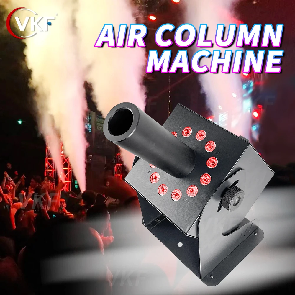 LED CO2 Smoke Machine Air Gas Column Single Head Fog Machine Stage Special DMX512 for DJ DISCO Performance Bar Wedding Party