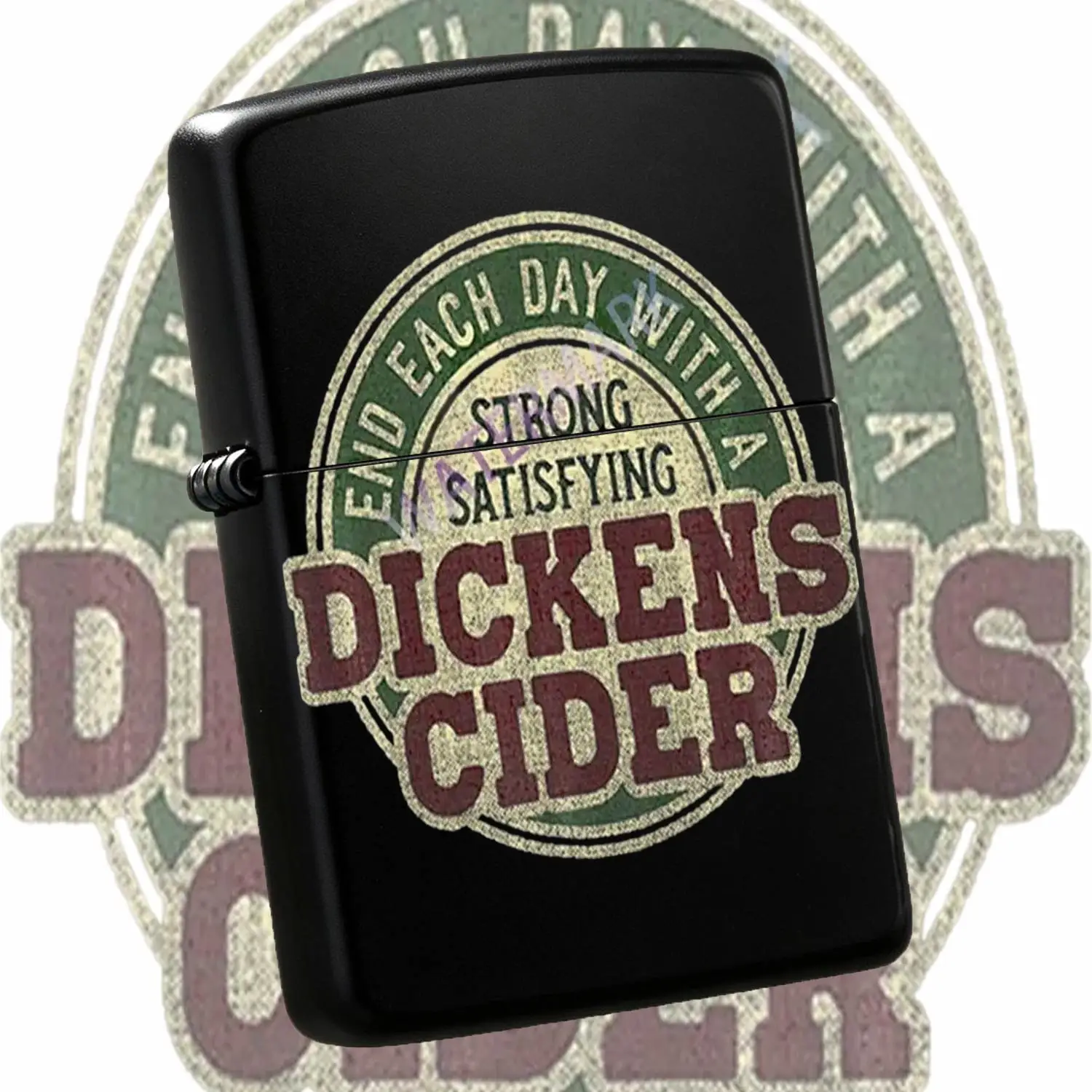 Vintage Fun Dickens Cider Slogan Lighter, Portable Daily Ignition Tool For Home Camping Outdoor, Durable Practical Accessory, Unique Creative Collectible Gift For Friends, Suitable For All Daily Scenarios, Nice Present  A Humorous And Inter