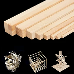 5*5mm-25*25mm Square Pine Wood Strip Solid Pine Rods Length 330mm DIY Model Material Crafts Decoration Making Parts