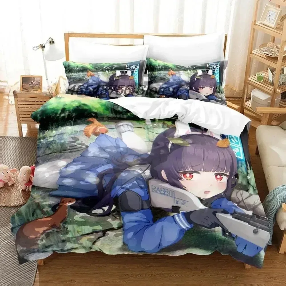 

New Blue Archive Bedding Set For Bedroom Soft Modern Bedspreads Comefortable Kids Duvet Cover Quilt Cover And Pillowcase