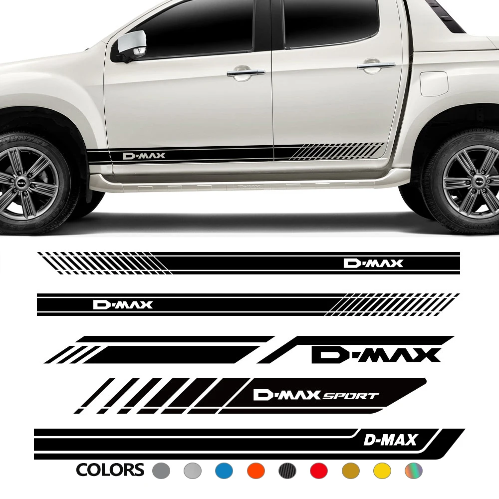 Pickup Body Side Stickers For Isuzu Dmax D Max Truck Hood Car Tailgate Decor Decals Trunk Vinyl Covers Auto Tuning Accessories