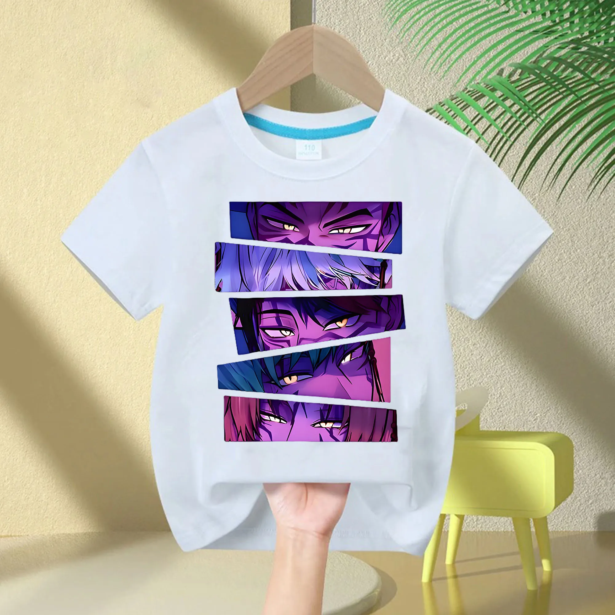 Nuovo 2025 KPop Demon Hunters Saja Ragazzi Cartoon Ragazzi T-shirt Girocollo Stampa Moda Casual Top T-shirt per bambini Abbigliamento per bambini