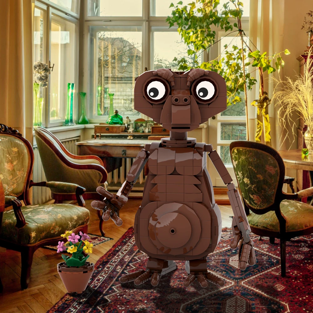 MOC film E.T Alien blocs de construction effrayant Alien figurines d'action bricolage modèle briques jouets pour enfants cadeau d'anniversaire Halloween jouets