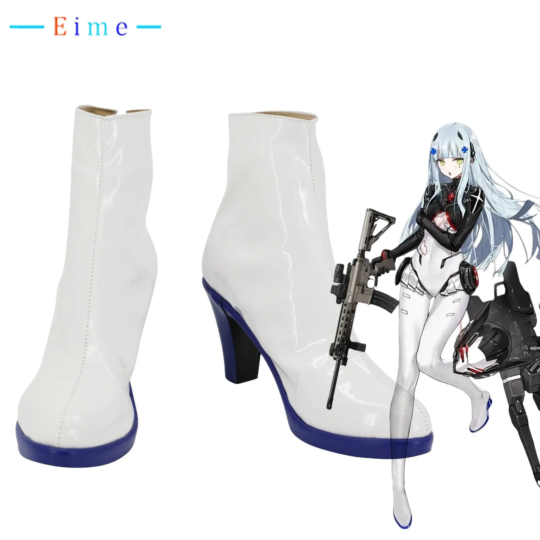 소녀 전선 HK416 코스프레 신발 게임 코스프레 소품 흰색 부츠 할로윈 카니발 신발 맞춤 제작