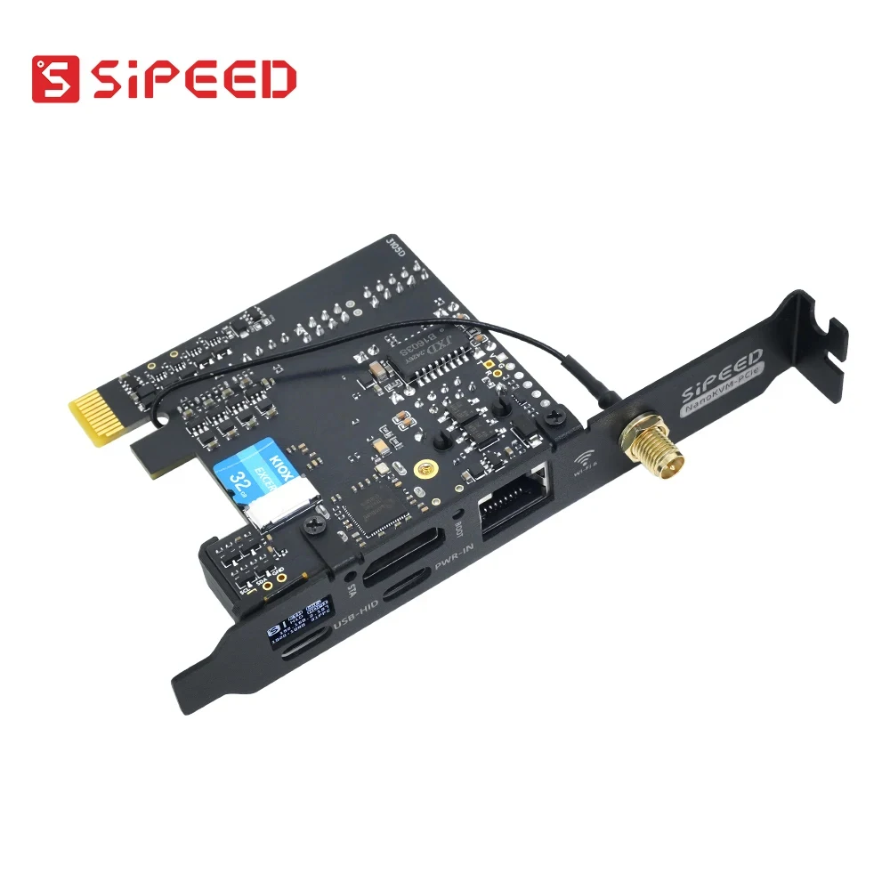 Sipeed NanoKVM-PCIe IP-KVM Remote Control Operations Maintenance Server SG2002 RISC-V PCIe ETH POE WIFI  For Pi KVM
