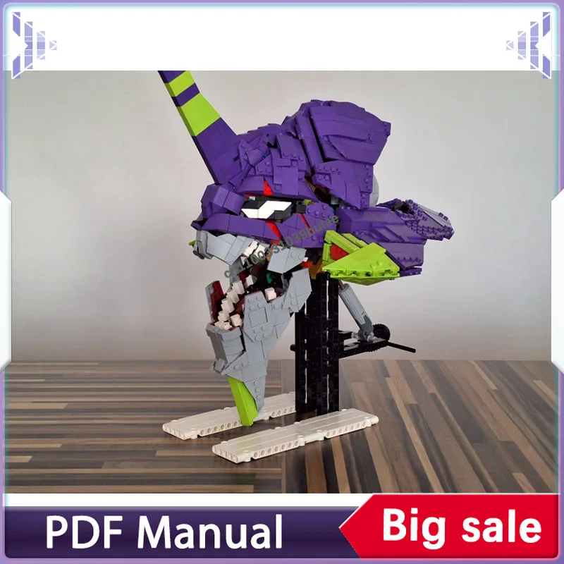 مجموعة مكعبات البناء إيفا 01 تماثيل الرأس ملحقات الديكور للكبار الطوب الديكور هدية عيد الميلاد