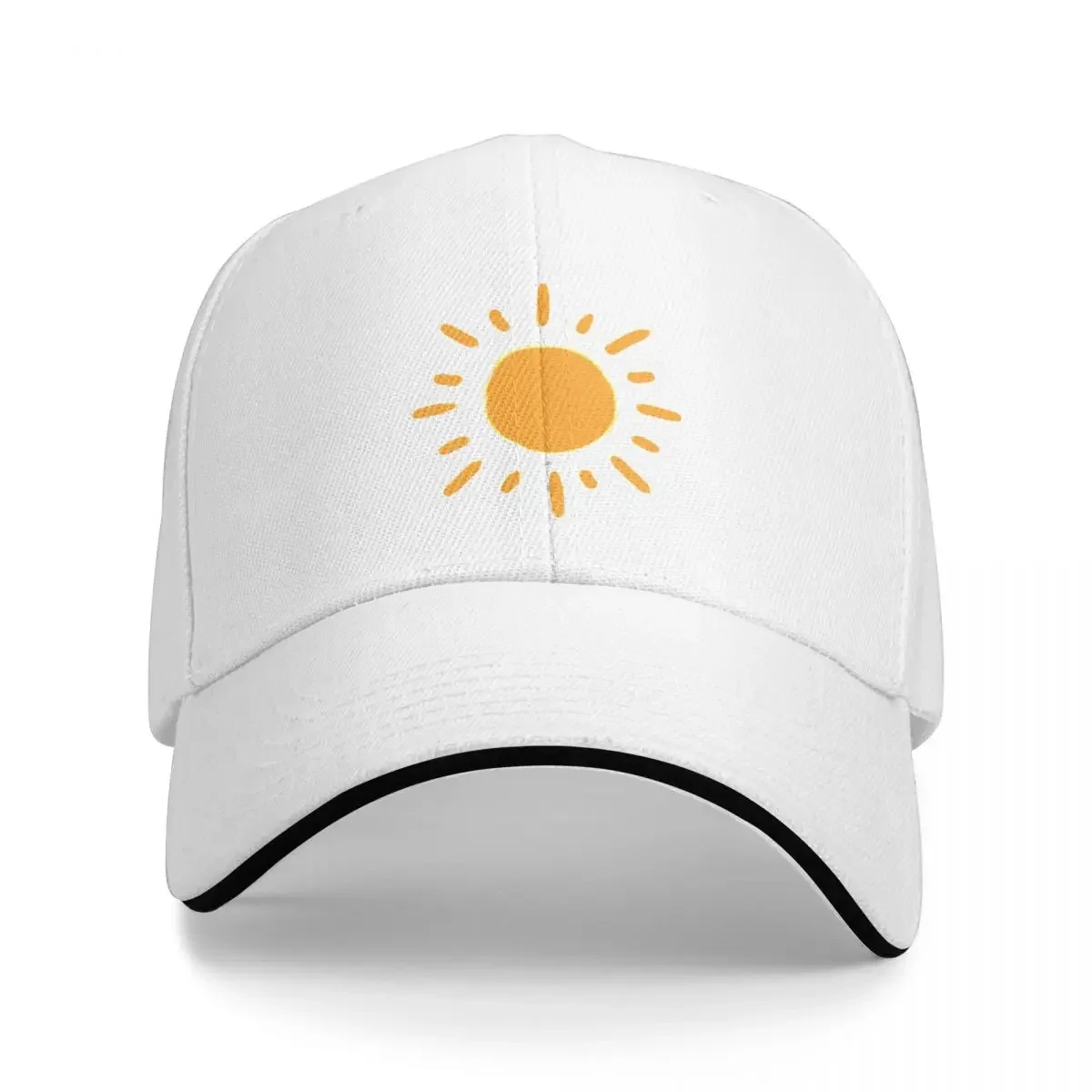 Happy Retro Sun Pattern - Yellow Orange Red Palette Cap Baseball Cap hat man for the sun sun hat Men's cap Women's