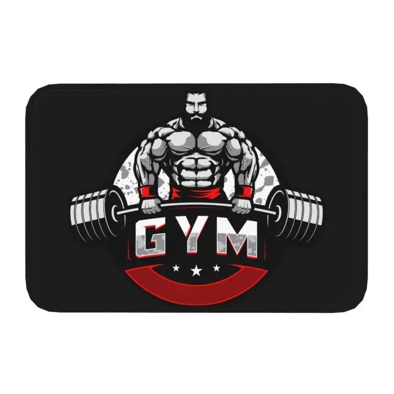Benutzerdefinierte Bodybuilding Gym Fußmatte rutschfeste Eingang Badezimmer Küche Tür Teppich Fußpolster Fußmatten Fitness Muskel Garten Teppich