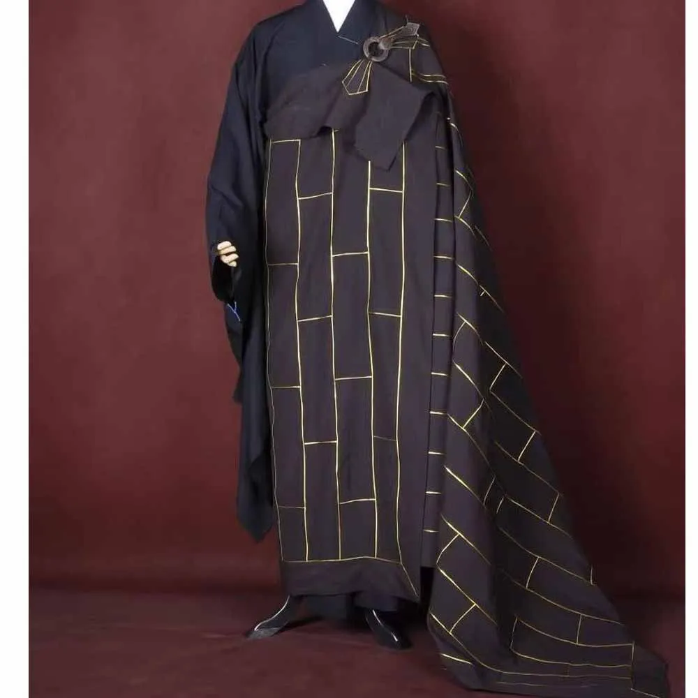 Unisex Top Quality Buddhist Abbot Shaolin Monk Kung Fu Cassock Robe Zuyi Uniforms Suits Clothing