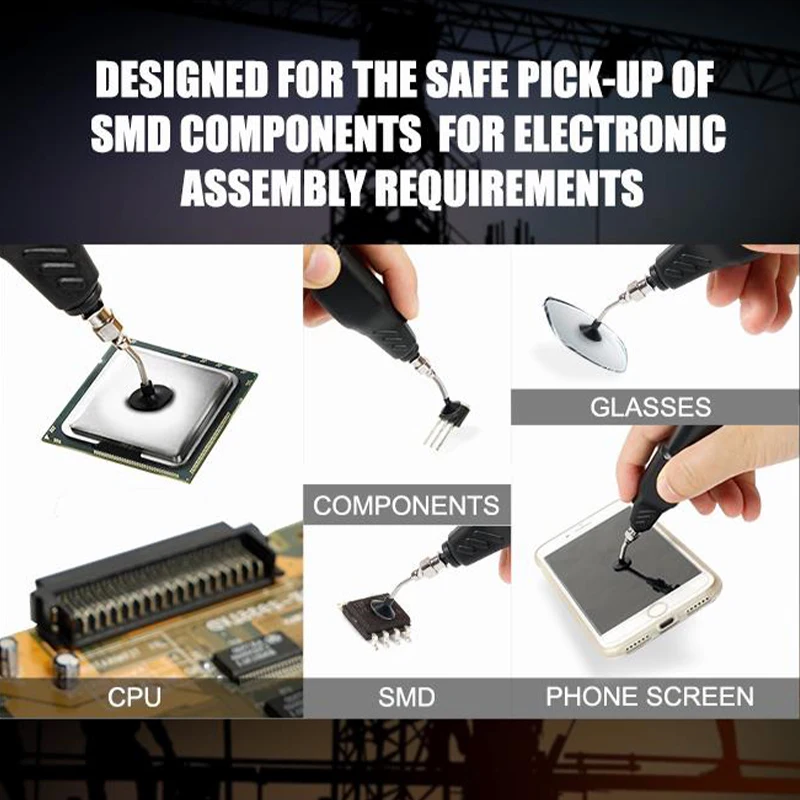 Pro'sKit Anti-static Electric Suction Pen with Three Vacuum Suction Cups for CPU Optical Components and Electronic Repair Tools