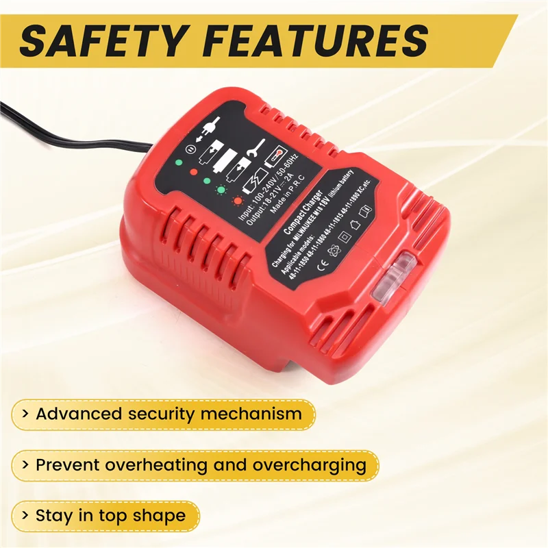 

T99C-Power Tool Li- Battery Mini Compact Charger For 18V 20V Lithium Battery US Plug