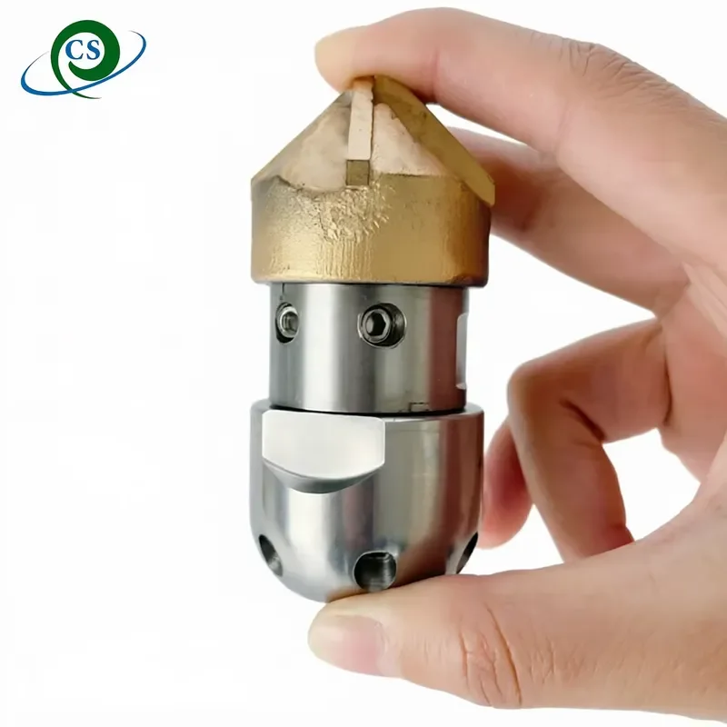 New Rugged High Pressure Brass Head Pagoda Rotating Sewer Jetter Nozzle 360 Degrees Spray Angle 150-200bar Working Pressure