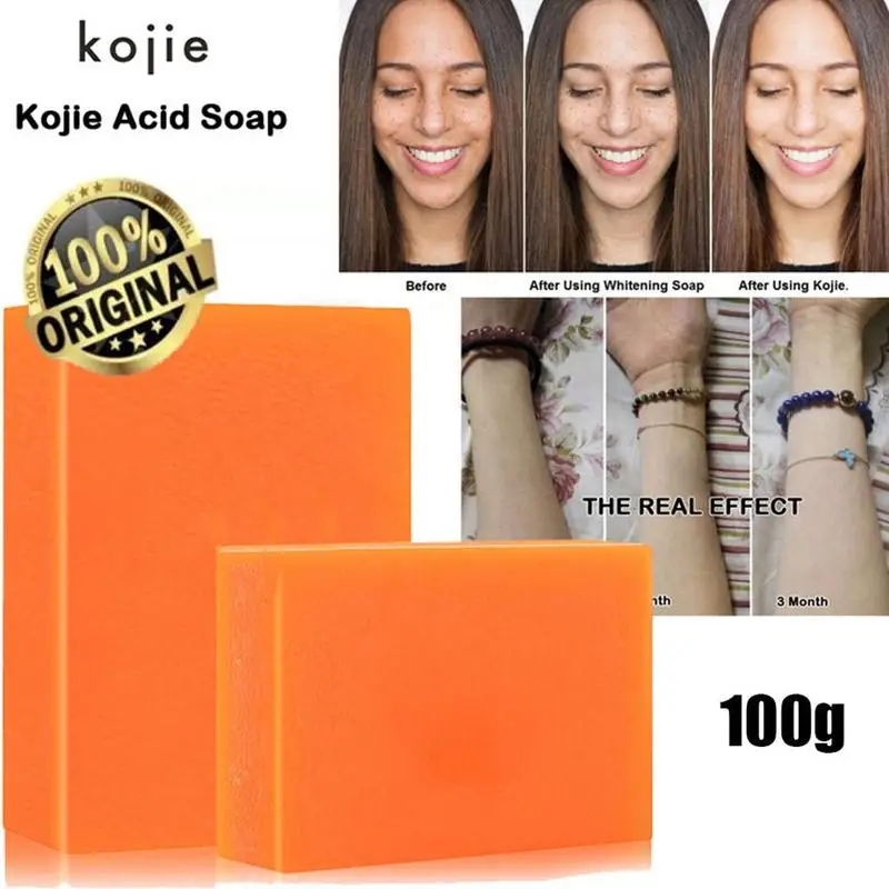 100G Buatan Tangan Sabun Minyak Esensial Asam Kojic Wajah Kulit Tubuh Mandi Pembersihan Hitam Dalam Gelap Sabun Penghilang Mencerahkan Tungau Putih K9D2