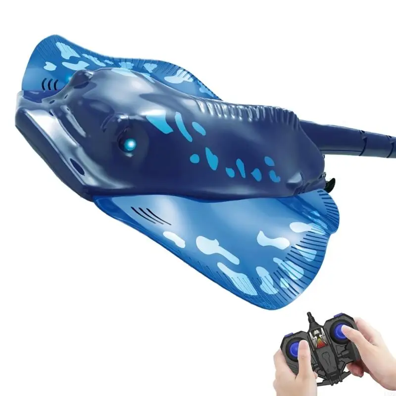 Zdalne sterowanie Manta Ray pływacka zabawka dla dzieci do basenu dla dzieci i zabawka w kąpieli L8RB