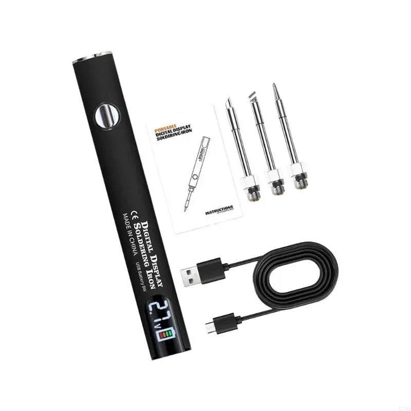 M7DA Rechargeable USB Powered Welding Soldering Iron Featuring 3 Temperature Setting For Home Repair Model Making Enthusiasts