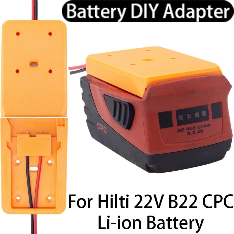 

DIY adapter for Hilti 22V B22 CPC Li-ion battery 14 AWG wire gauge DIY adapter to transform motor power supply tool accessory
