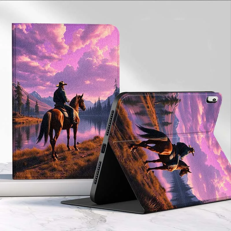 Riding Horses Lake For Huawei MediaPad MatePad Pro Air 12 X T5 T10S M6 M5 C5e SE 11 11.5 10.4 Inch Tablet Case