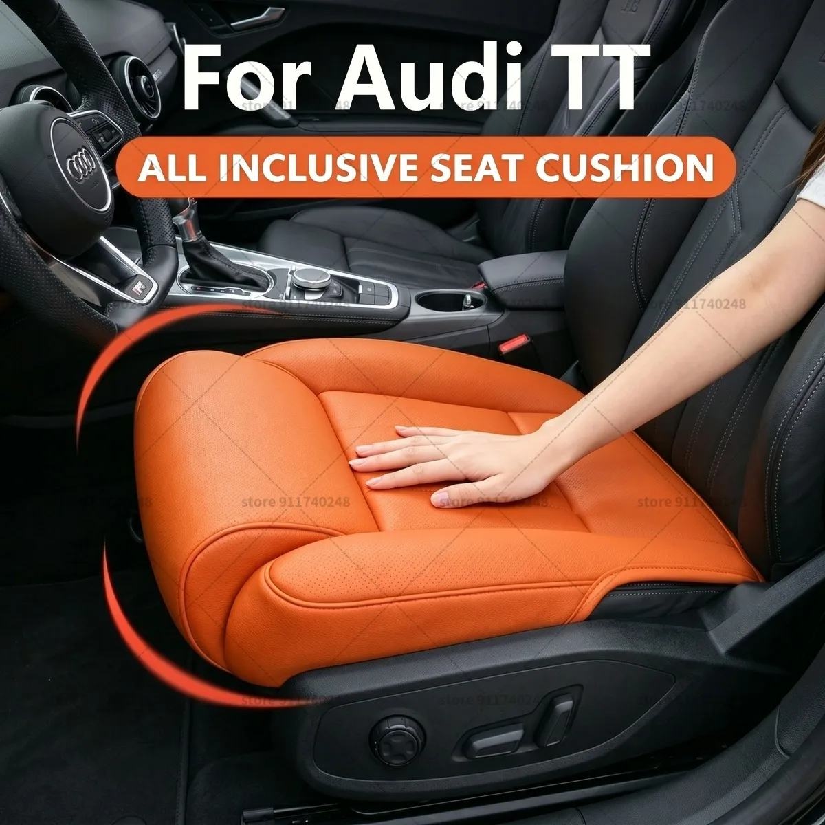 

For Audi TT Seat Leg Support Extension Cushion Thigh Support Pillow Memory Foam Leather Leg Extender Interior Accessories