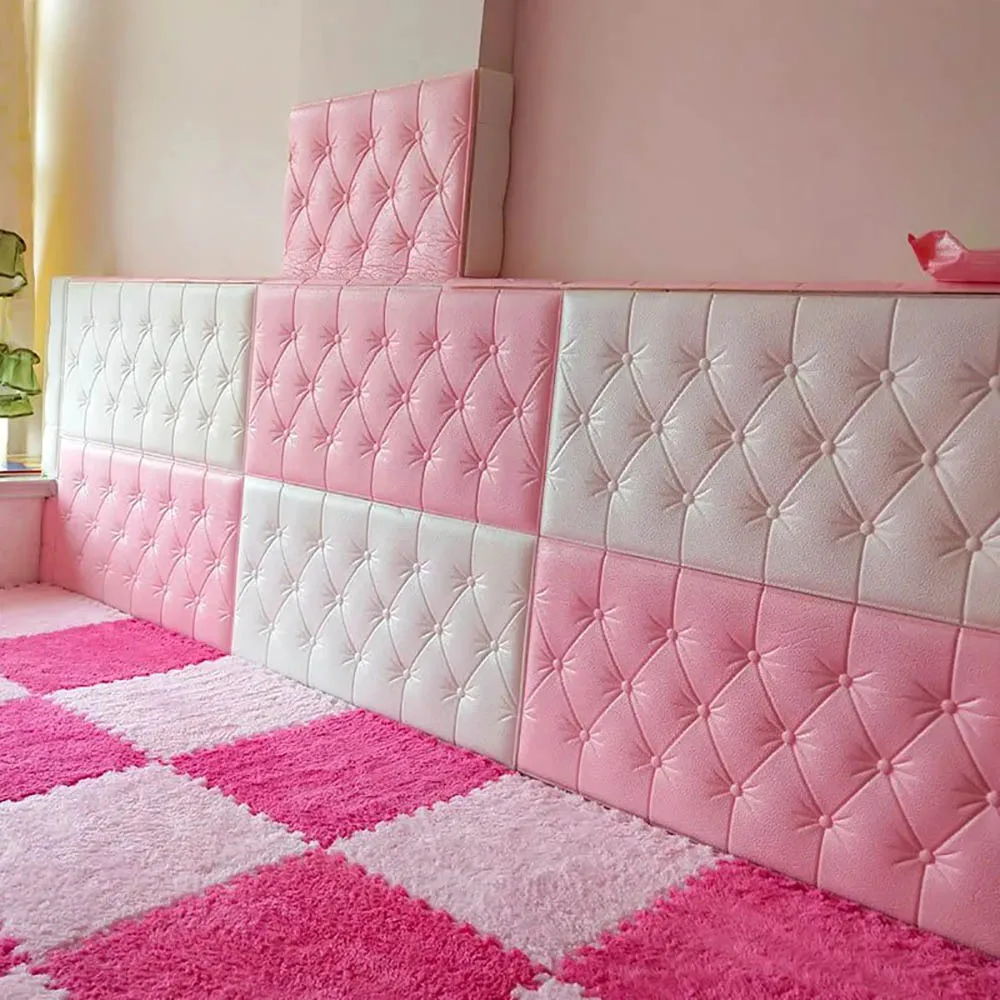 ثلاثية الأبعاد ملصقات جدار ذاتية الصنع خلفية ذاتية اللصق رشاقته حصير المضادة للتصادم جدار حصيرة وسادة غرفة نوم الاطفال مقاوم للماء مكافحة العفن #3