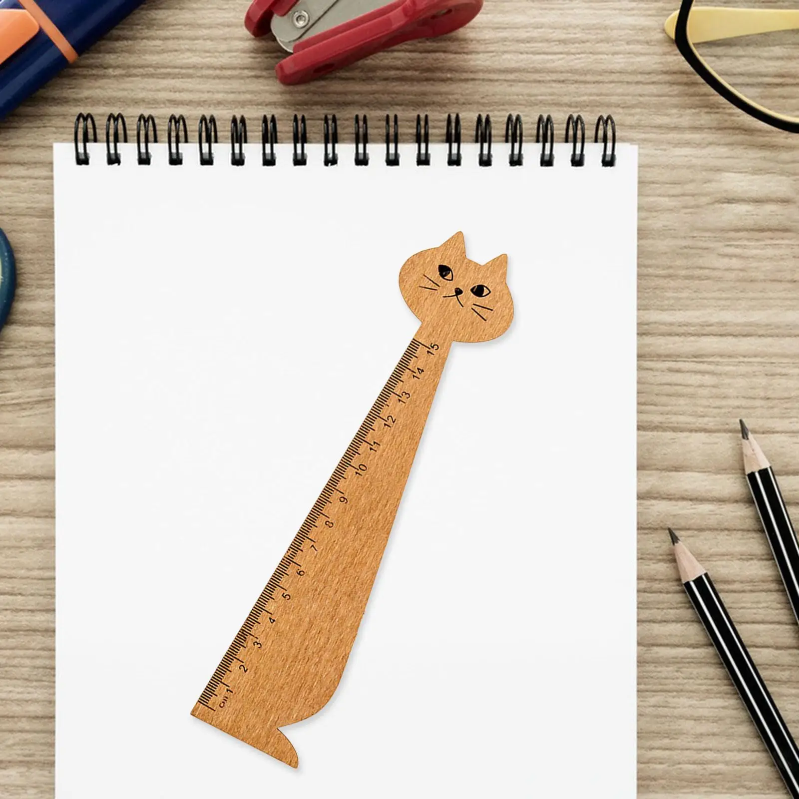 Cartoon Cat Ruler Korean Style Accessories Office Supplies Straight Ruler