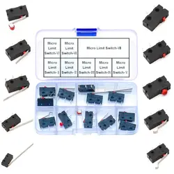 Micro Limit Switch Assorted Kit, Micro Limit Switch 2Pin 3Pin 1NO 1NC AC 5A 125V 250V Momentary Push Button (Micro-Limit-Switch)