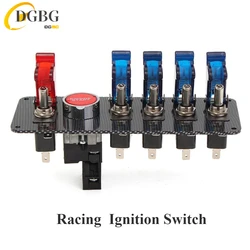 12V Rocker Switch Panel Light Toggle Racing Car Starter Ignition Start Stop Push Button LED Indicator ATV Vehicles Accessories