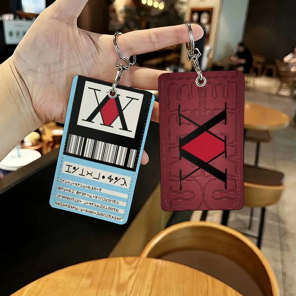 Comic H-Hunter X Hunter Card Holder Suitable For Student Bus Subway Bank Gym  and Keychain Loss Prevention