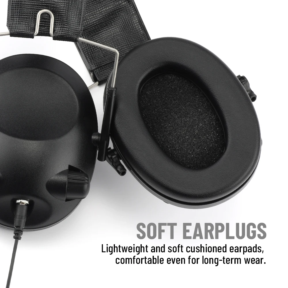 Electronic Ear Defenders SNR23dB Sound Pickup Foldable Shooting Earmuffs Hearing Protector Gun Range