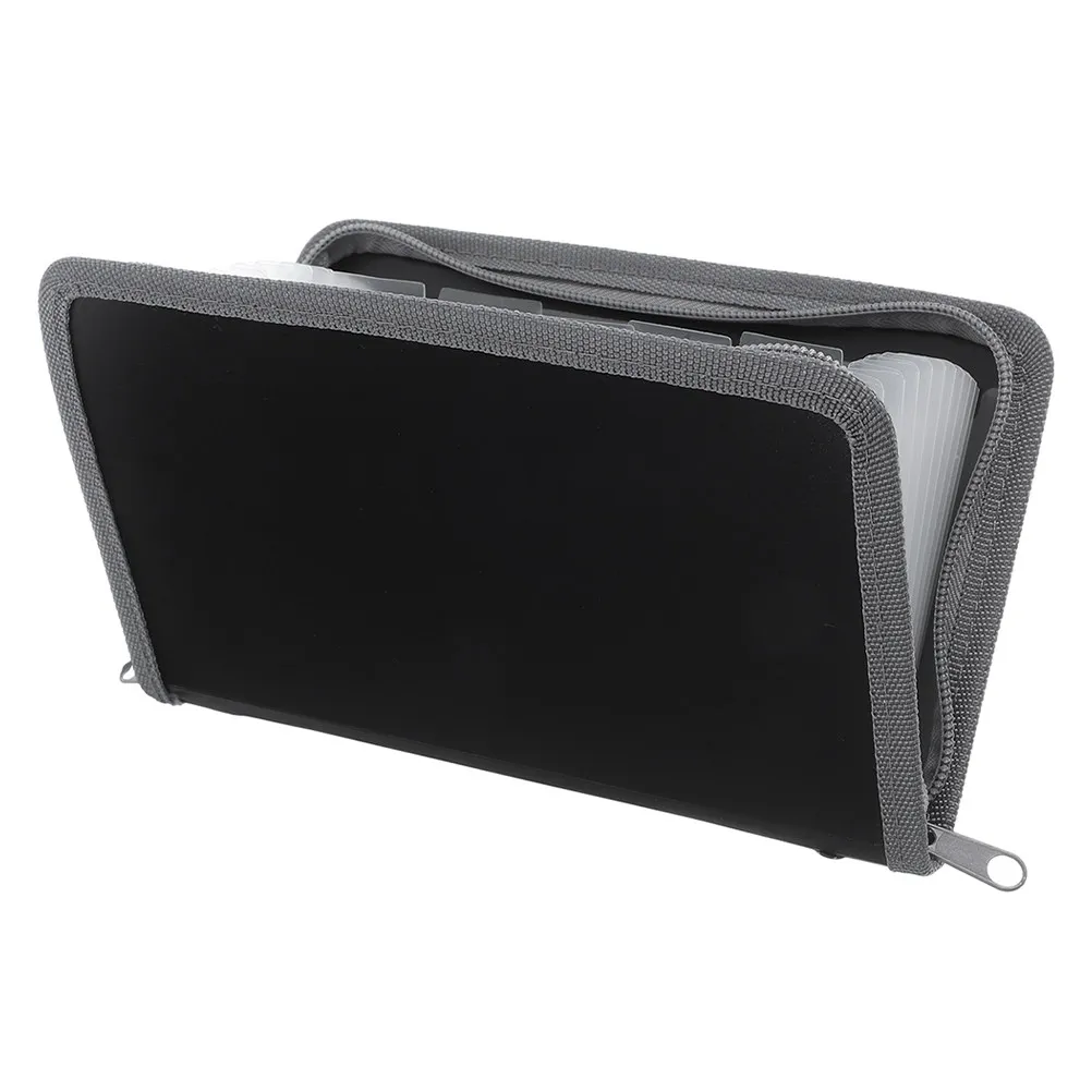 

A6 Mini Expandable File Folder Zipper Closure Document Organizer for Receipts Invoices Cards Small Portable Office Supplies