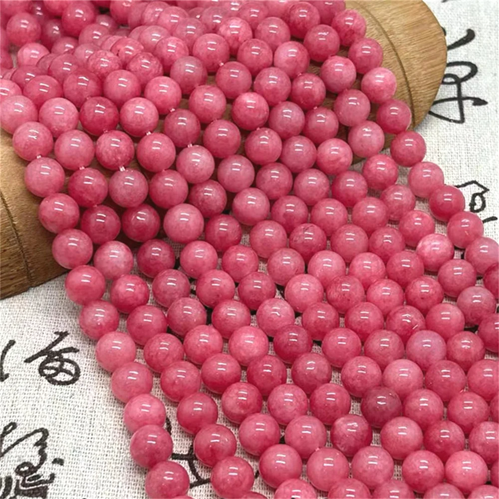 Natural Red Striped Stone Round Spacer Beads 6/8/10mm for Jewelry Making Supplies DIY Necklace Bracelet Crystallize Crimp&End