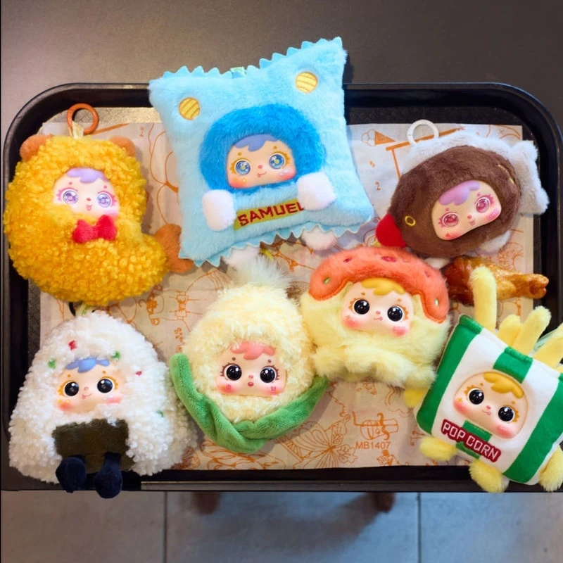 

Samuel Fried shrimp delicious food Blind Box Trendy Toy Cute Plush Gift Exquisite Bag Pendant ornaments Surprise Christmas Gifts