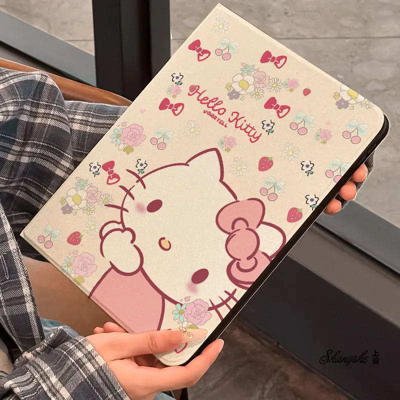 حافظة طاولة كاواي هالو كيتي لهاتف Redmi Pad Pro 12.1 SE 11 Xiaomi Pad 7 Pro 6SPro 5 5 Pro 12.4 غطاء كرتوني ذكي #4
