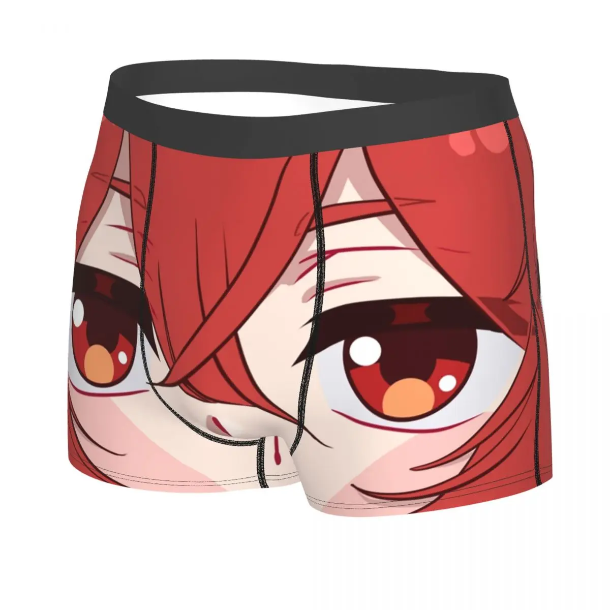 Dilucic Genshin Impact Face Underwear Men Sexy Print Customized Funny Print Boxer Shorts Panties