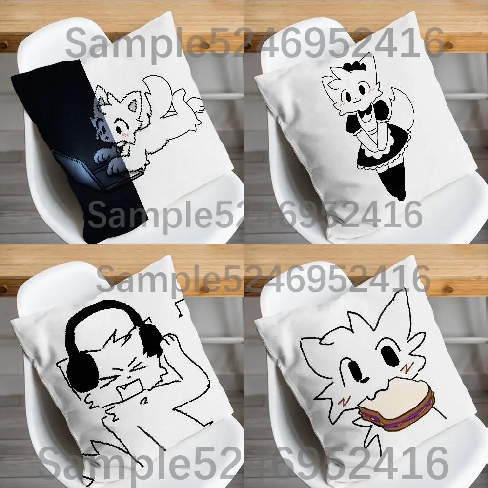 

B-Boykisser Silly Cat Fury Cushion Cover Pillow Cover Decor Pillowcase Printed Cushion Case For Couch