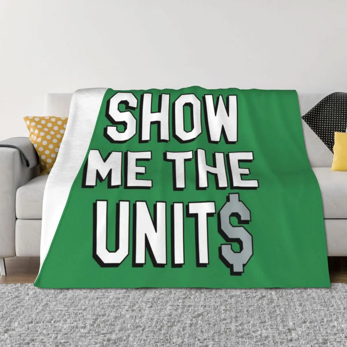 

Show Me The Units - Green Throw Blanket Nap Decorative Throw Blankets For Bed Camping Blankets