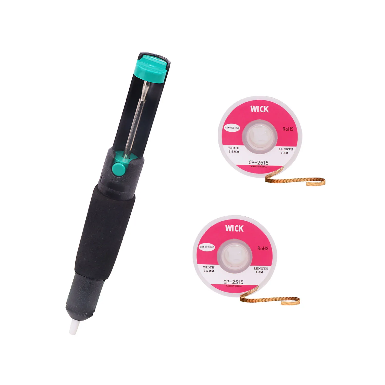Desoldering Wick Soldering Sucker Pen Pump Suction Aluminium Metal Mesh Braid Tape Copper Welding Solder Removal Repair Tool