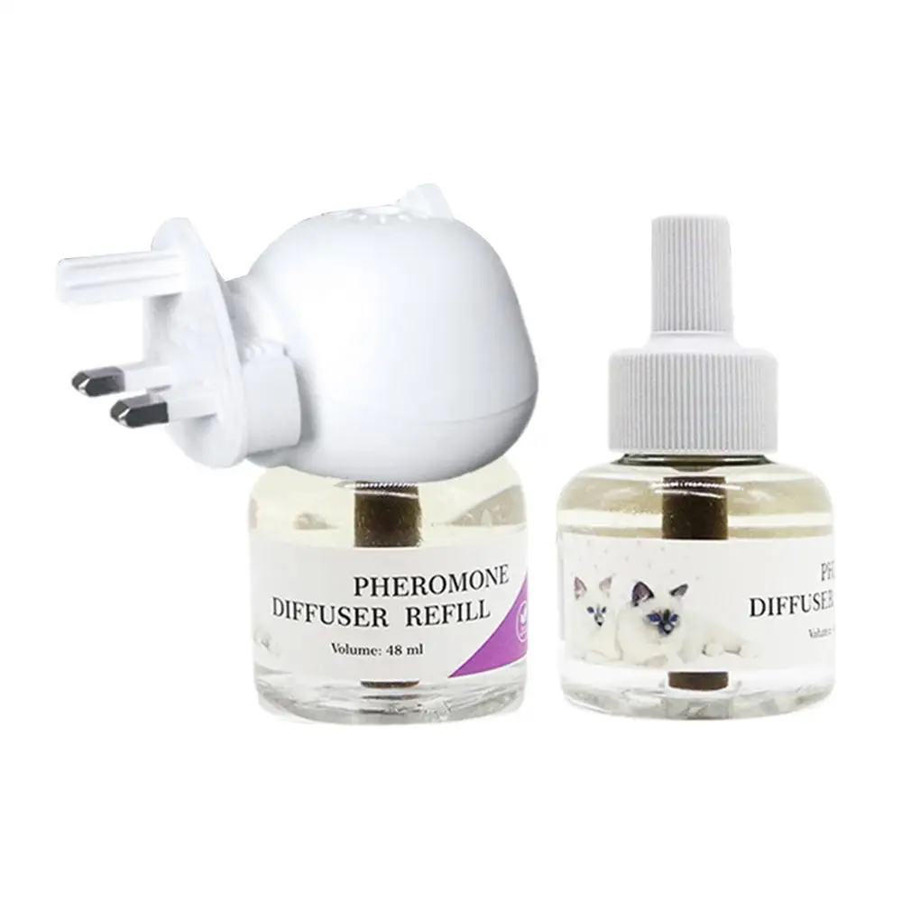 Pheromone Diffuser for Cats Cat Pheromone Plug-In Relaxants Start Kit 30-Day Refill Calming Spray for Calm Relaxing EU/UK/US image 3