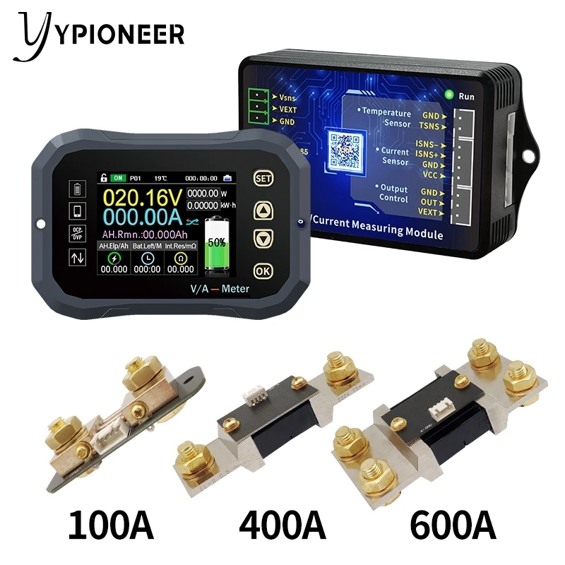 YPioneer-Medidor de batería de KG-F, coulómetro de 120V, 100A, 400A, 600A, indicador de batería, probador, pantalla LCD de alimentación, Control de teléfono