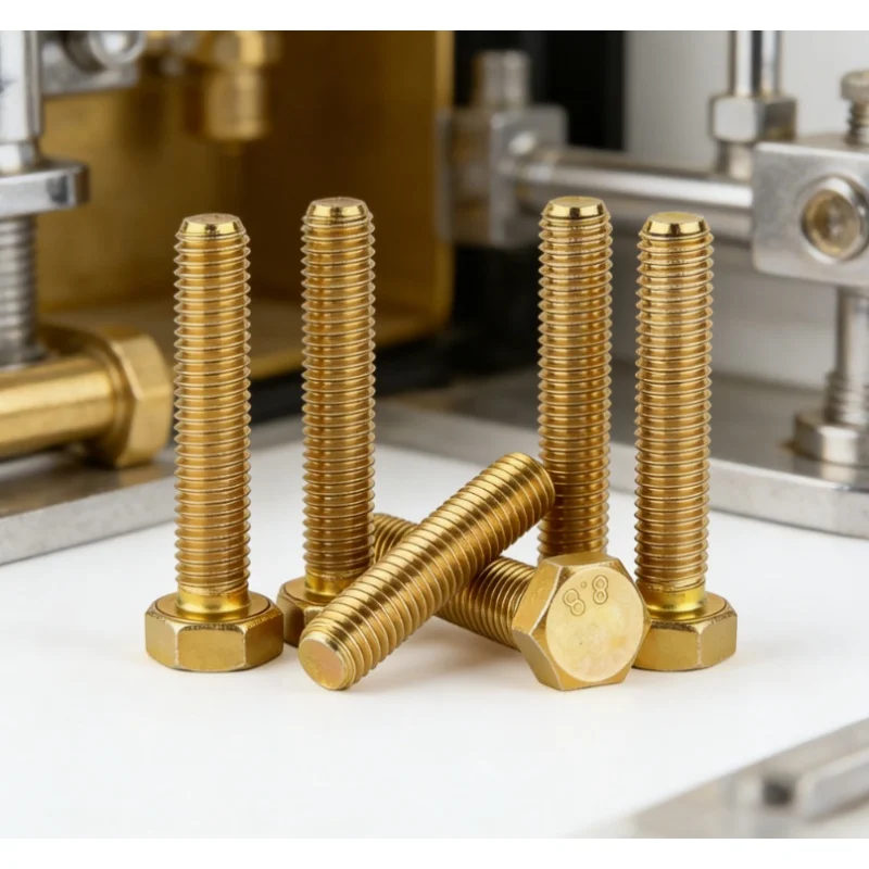 20PCS Hex Bolt M6 Grade 8.8 Color Zinc Plated High Strength External Hexagon Screw Fasteners
